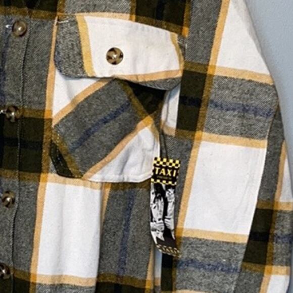 Brushed Flannel Heavyweight Button Down Flannel Shacket with Pockets XL - Picture 10 of 11